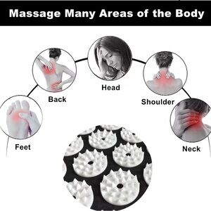 Bed of Nails Acupressure Pillow Massage Bolster Stress Tension Relief Pre-Owned